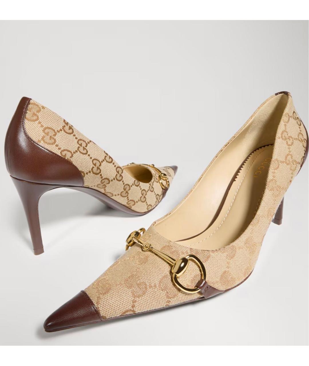GUCCI Бежевые туфли, фото 3