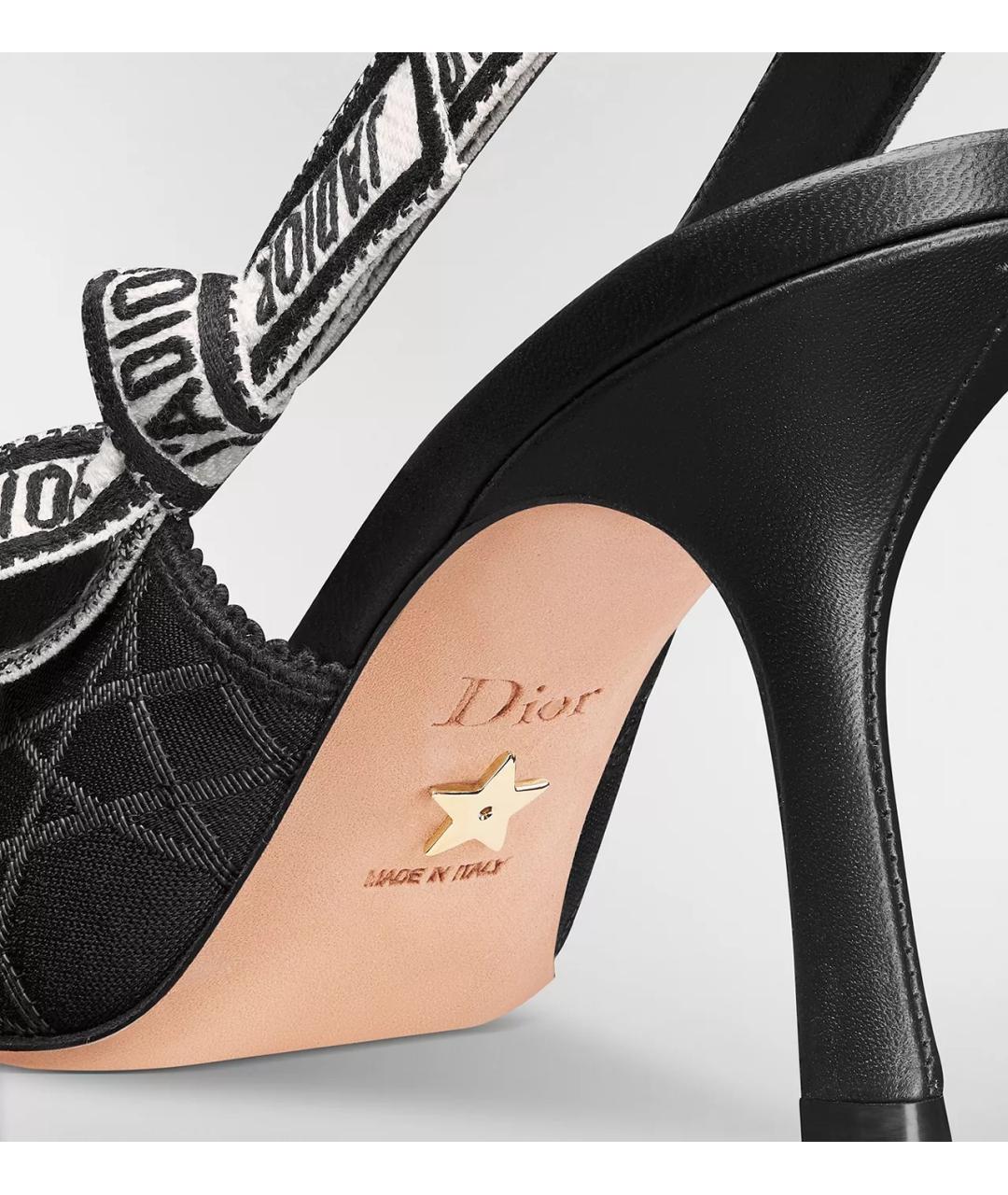 CHRISTIAN DIOR Черные текстильные туфли, фото 3