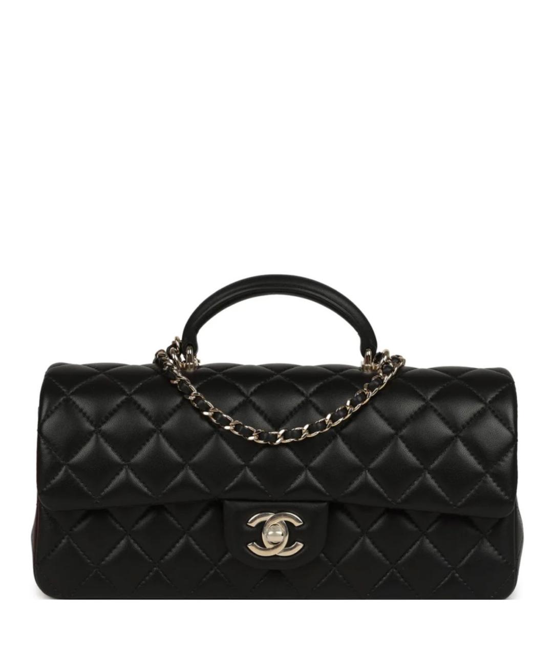CHANEL Черная кожаная сумка через плечо, фото 8