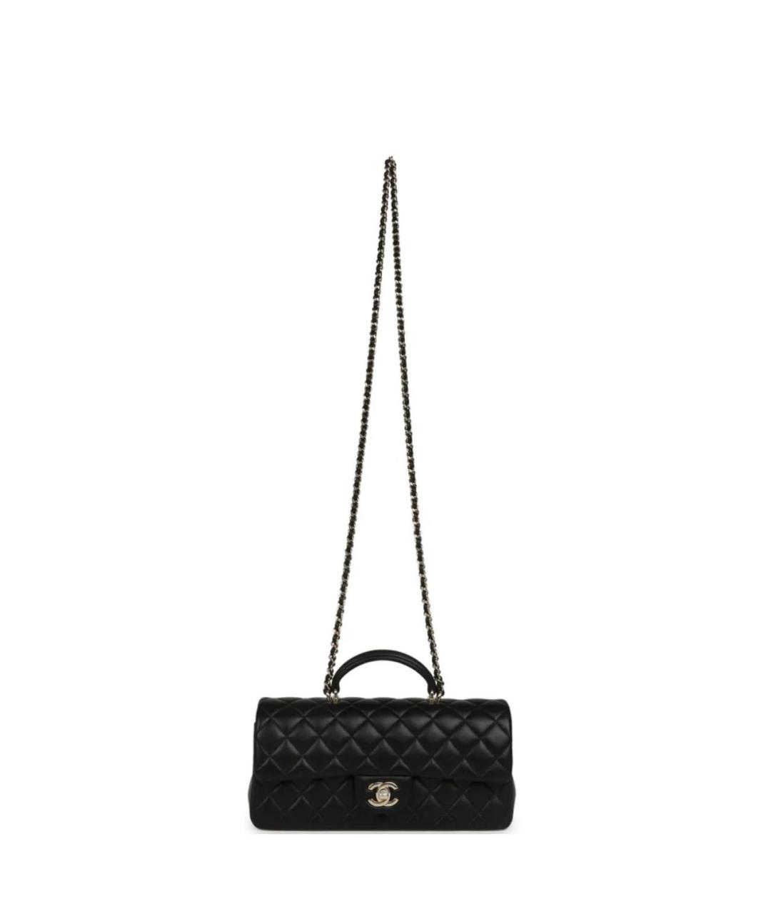 CHANEL Черная кожаная сумка через плечо, фото 4