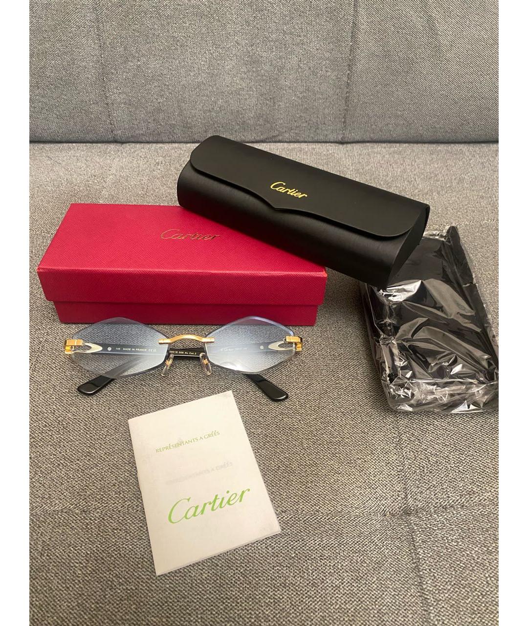 CARTIER Голубые пластиковые солнцезащитные очки, фото 4