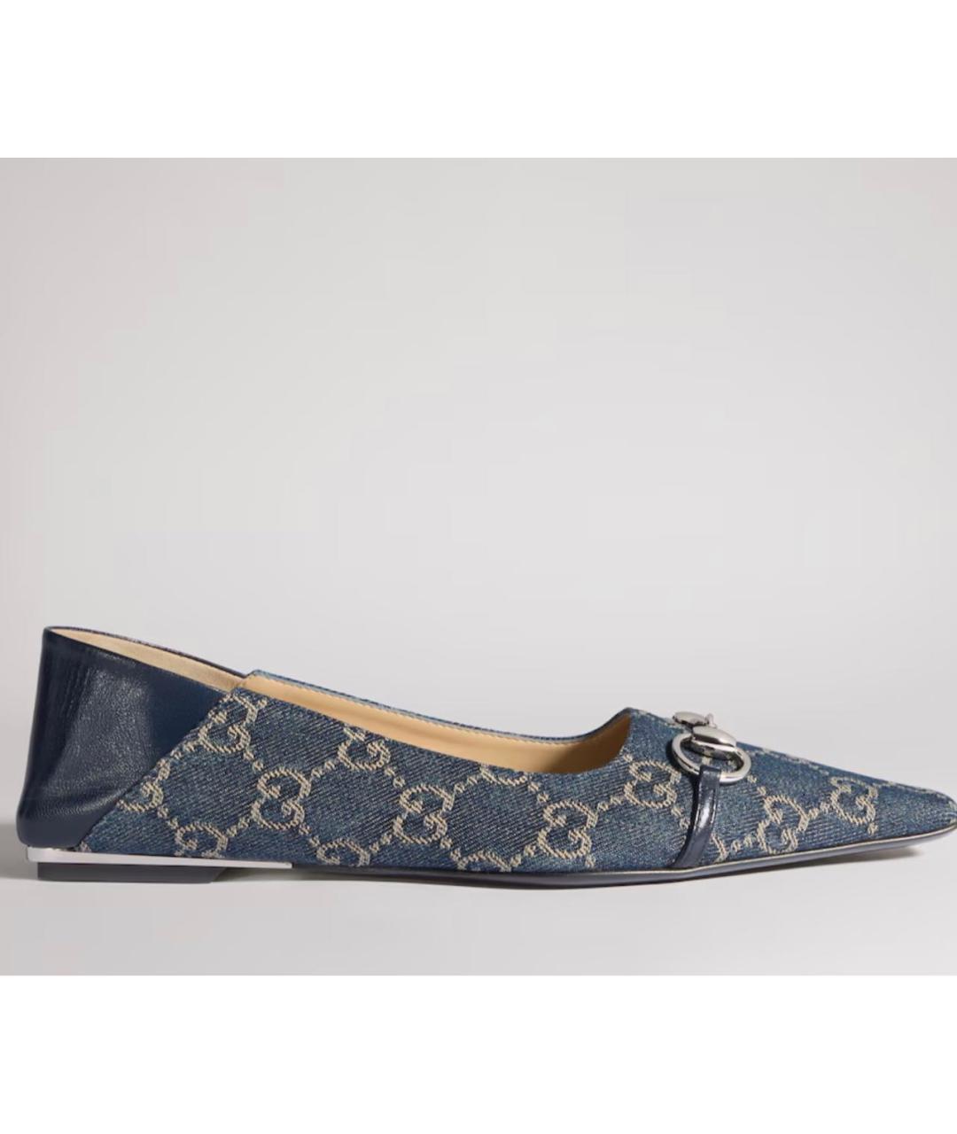 GUCCI Голубые балетки, фото 6