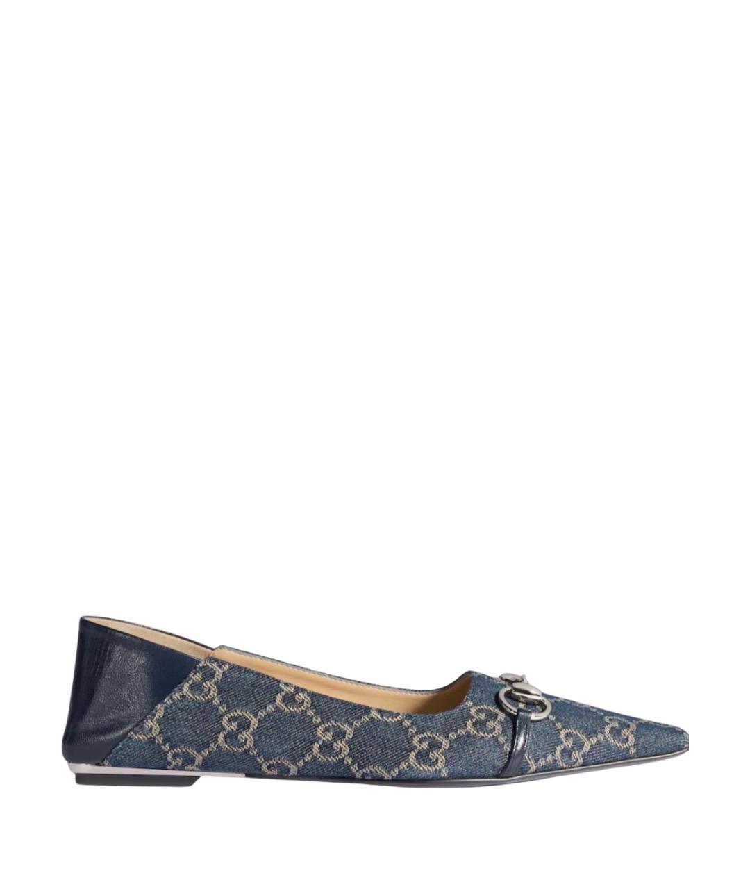 GUCCI Голубые балетки, фото 1