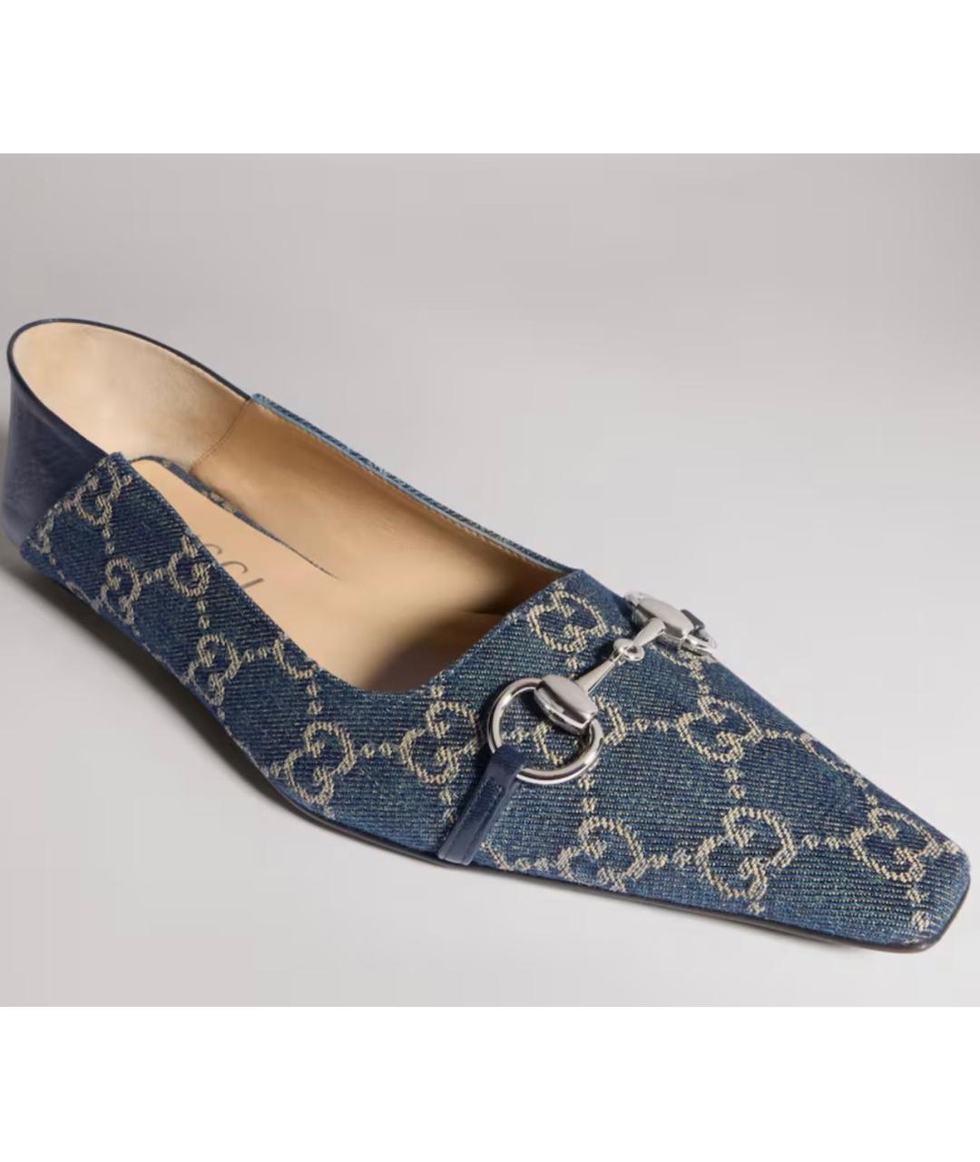GUCCI Голубые балетки, фото 2
