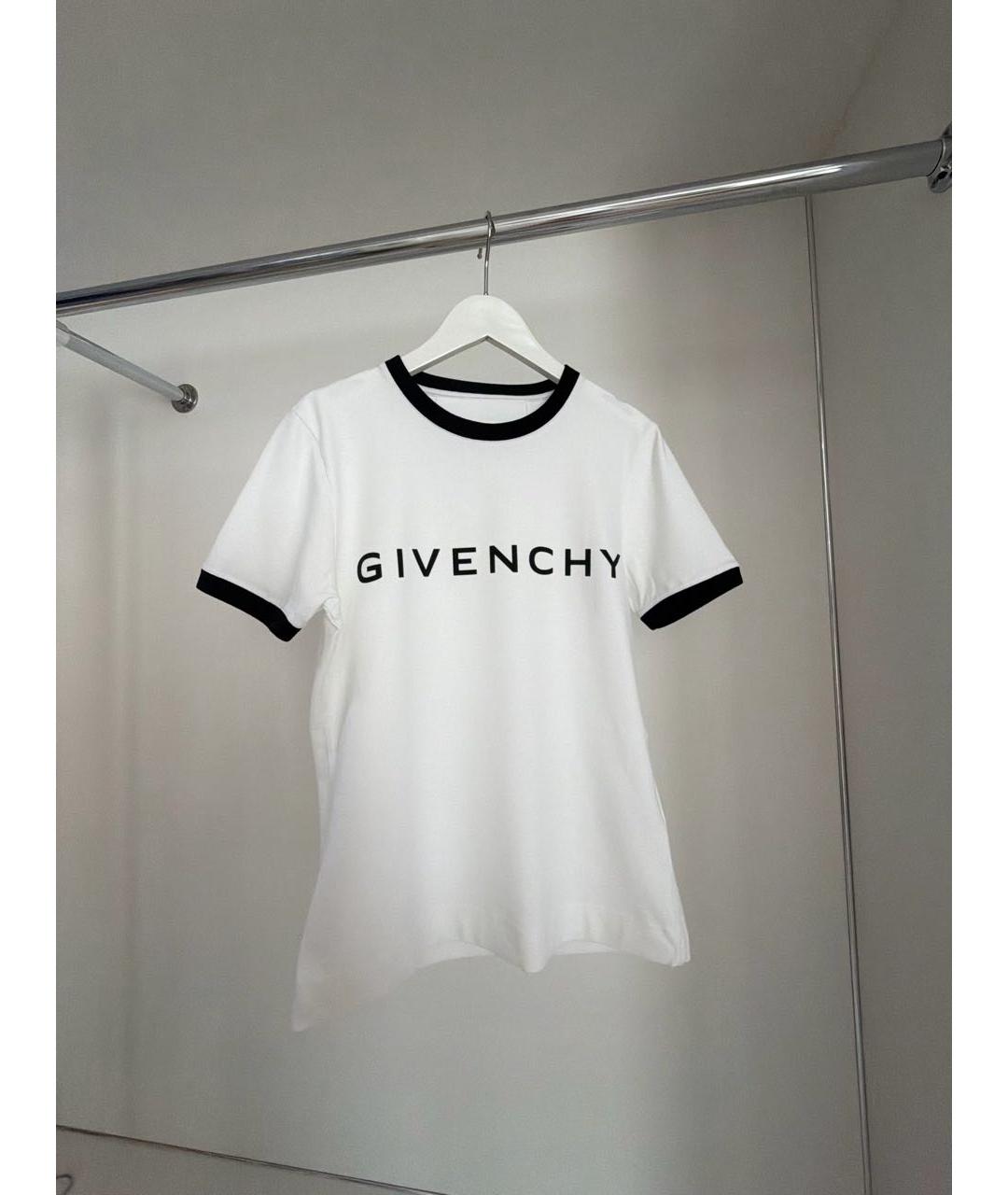 GIVENCHY Белая хлопко-эластановая футболка, фото 7