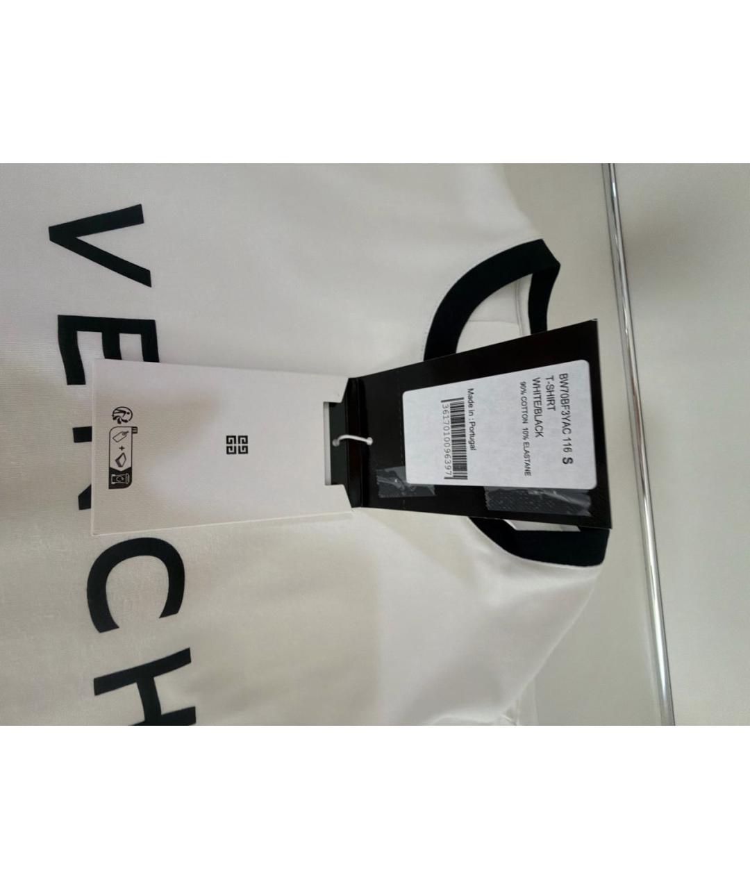 GIVENCHY Белая хлопко-эластановая футболка, фото 5