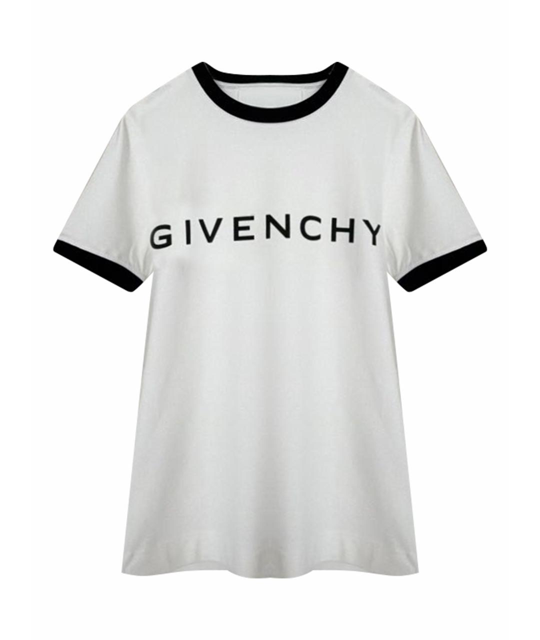 GIVENCHY Белая хлопко-эластановая футболка, фото 1