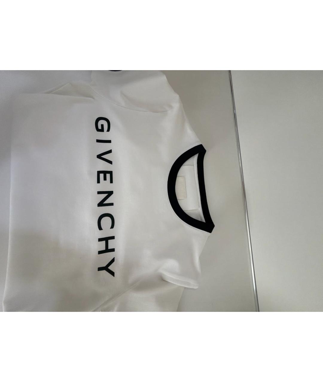 GIVENCHY Белая хлопко-эластановая футболка, фото 4