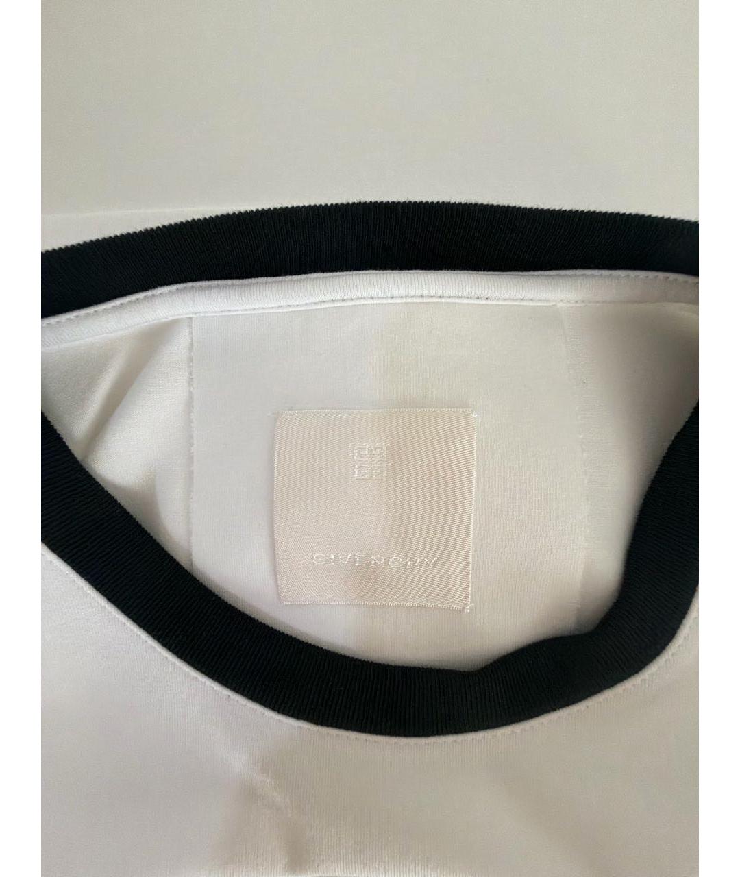GIVENCHY Белая хлопко-эластановая футболка, фото 3