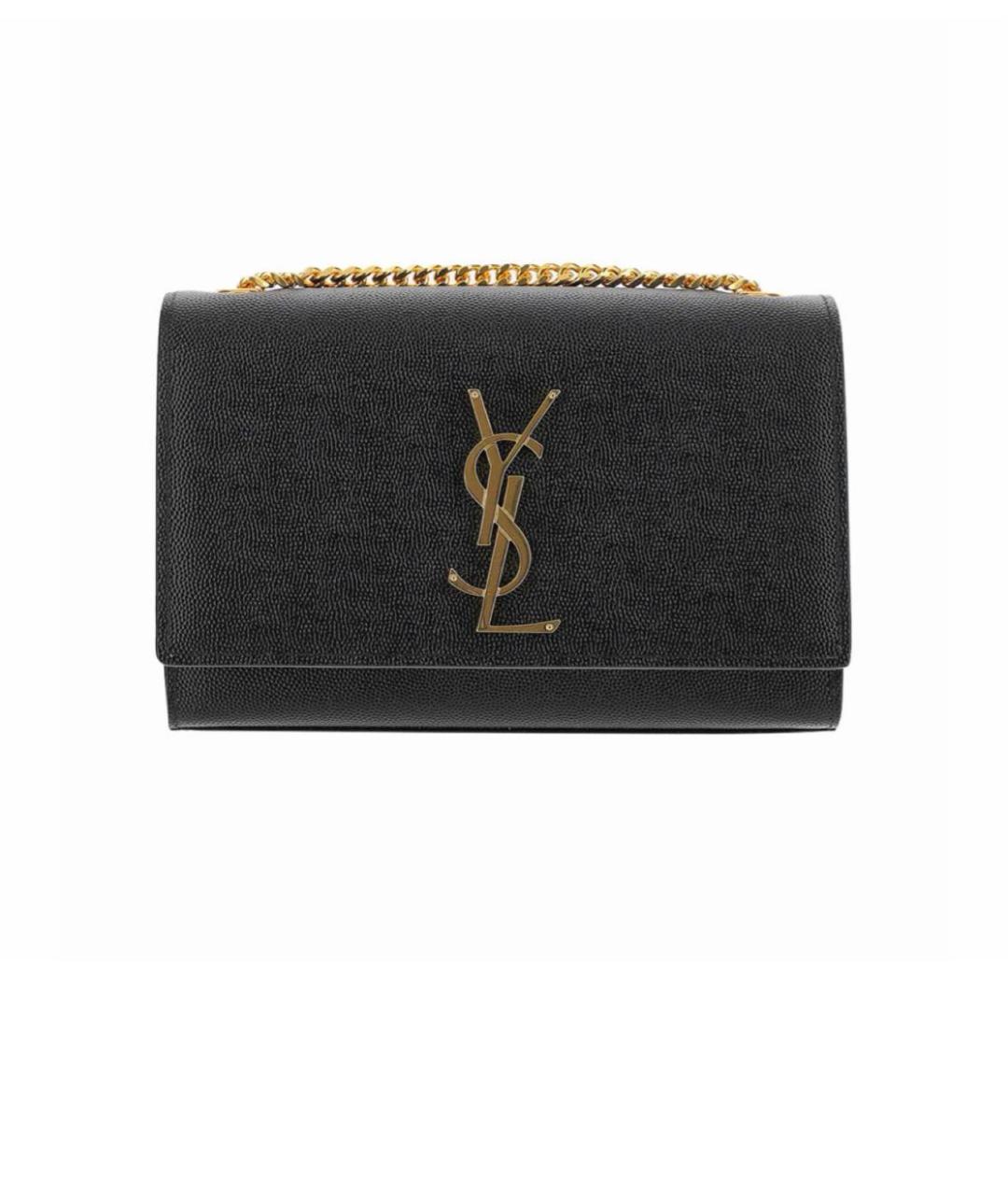 SAINT LAURENT Черная кожаная сумка через плечо, фото 9