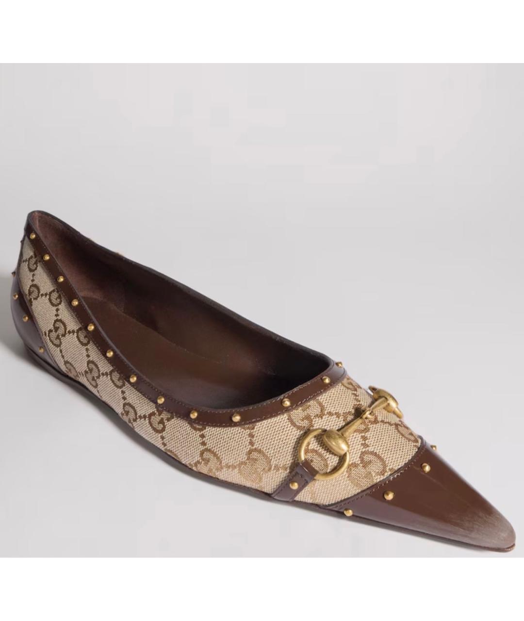 GUCCI Бежевые балетки, фото 2