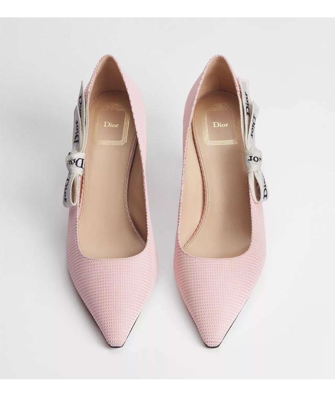 CHRISTIAN DIOR Розовые текстильные туфли, фото 3