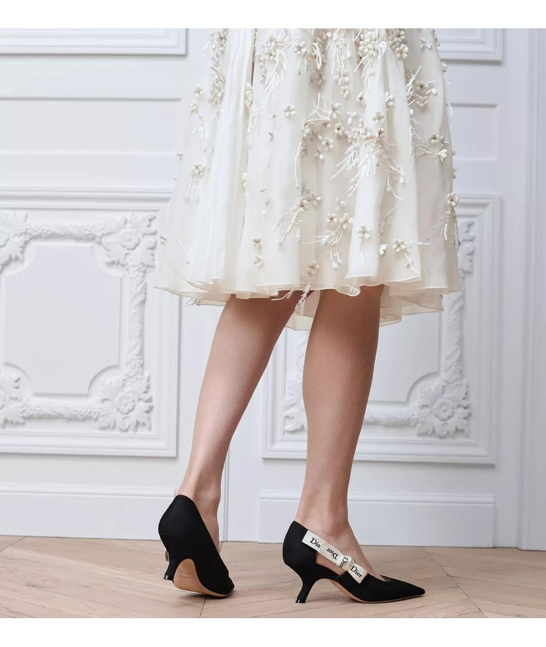 CHRISTIAN DIOR Черные текстильные туфли, фото 4