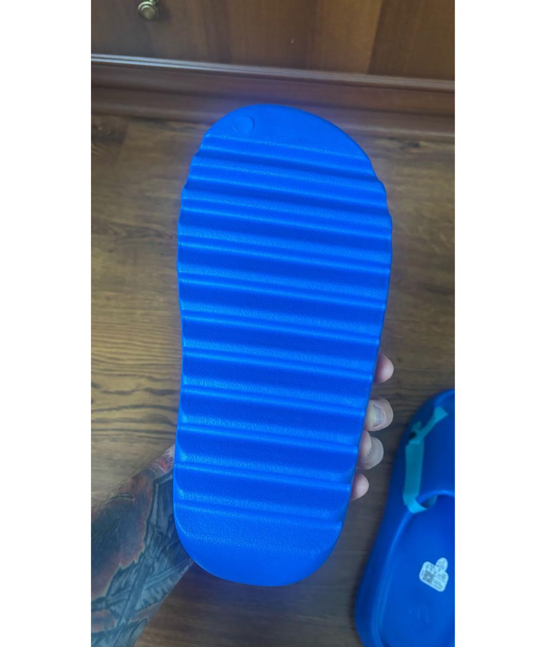 ADIDAS YEEZY Синие шлепанцы, фото 8