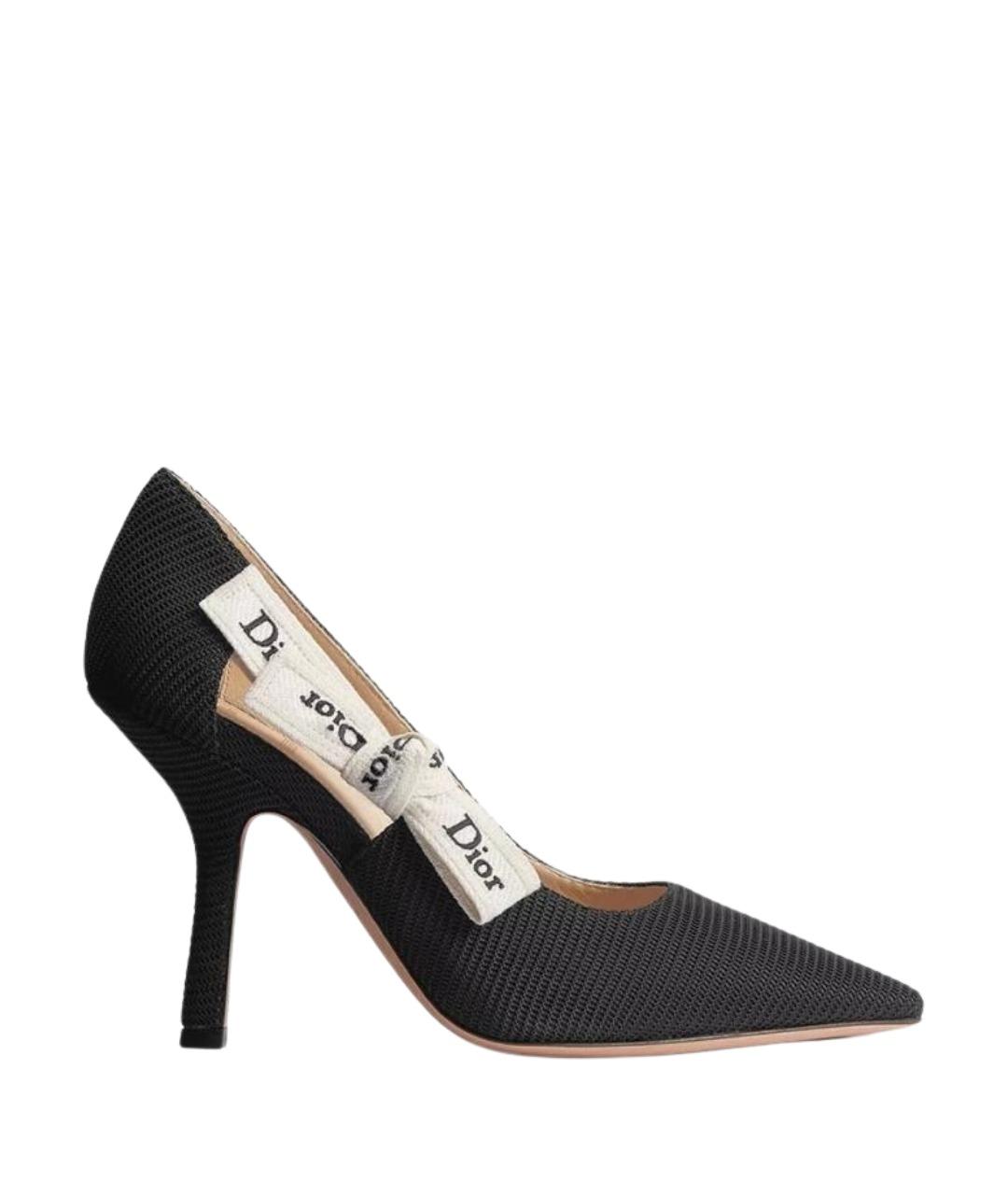 CHRISTIAN DIOR Черные текстильные туфли, фото 1