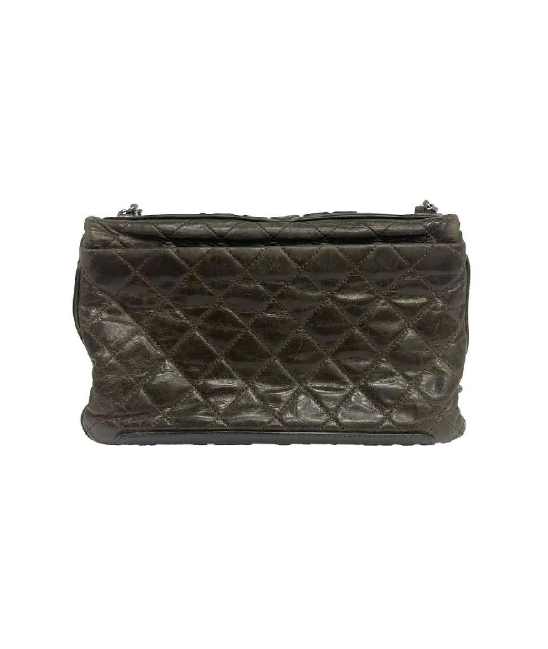 CHANEL Коричневая кожаная сумка через плечо, фото 4