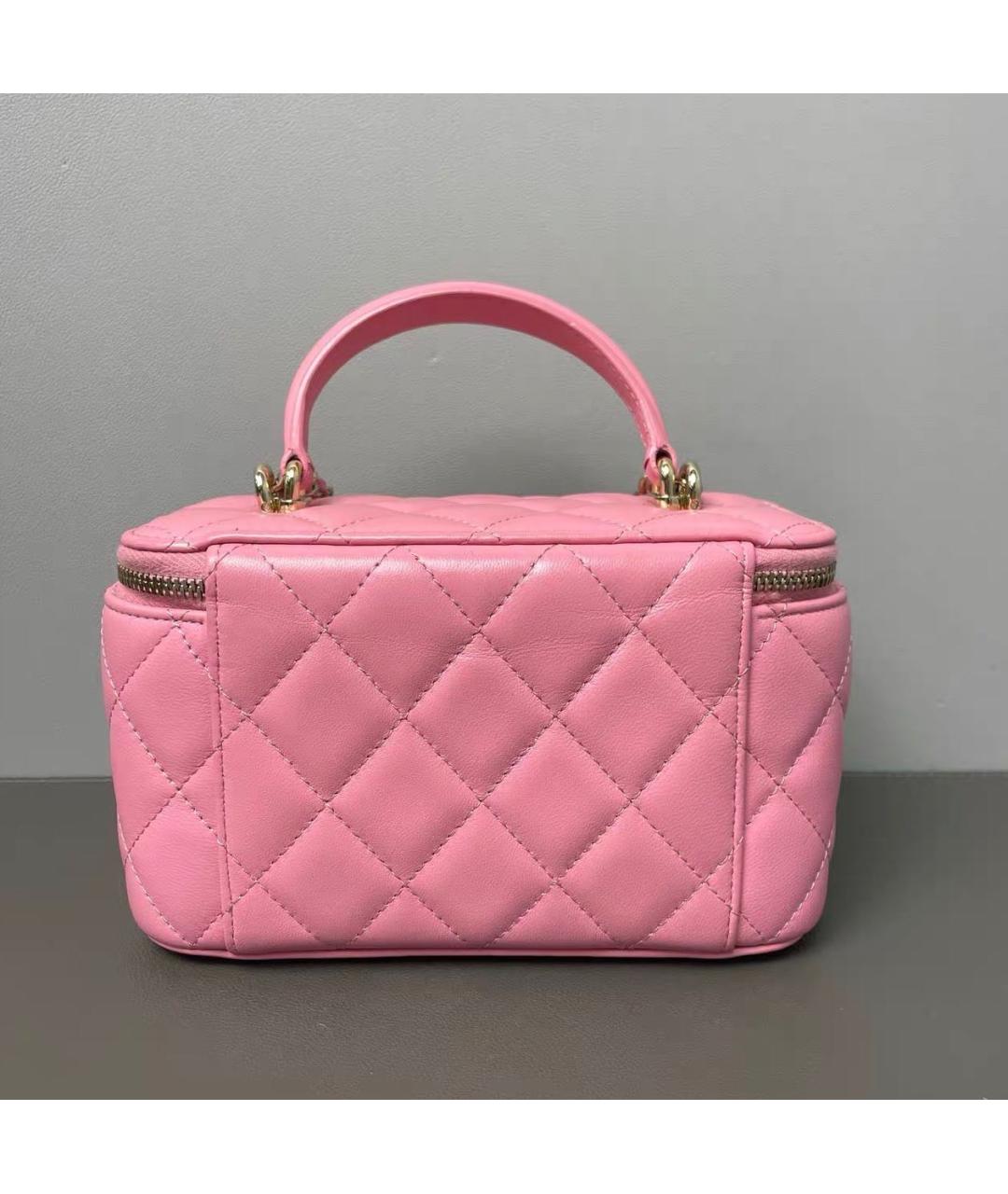 CHANEL Розовая кожаная сумка через плечо, фото 2