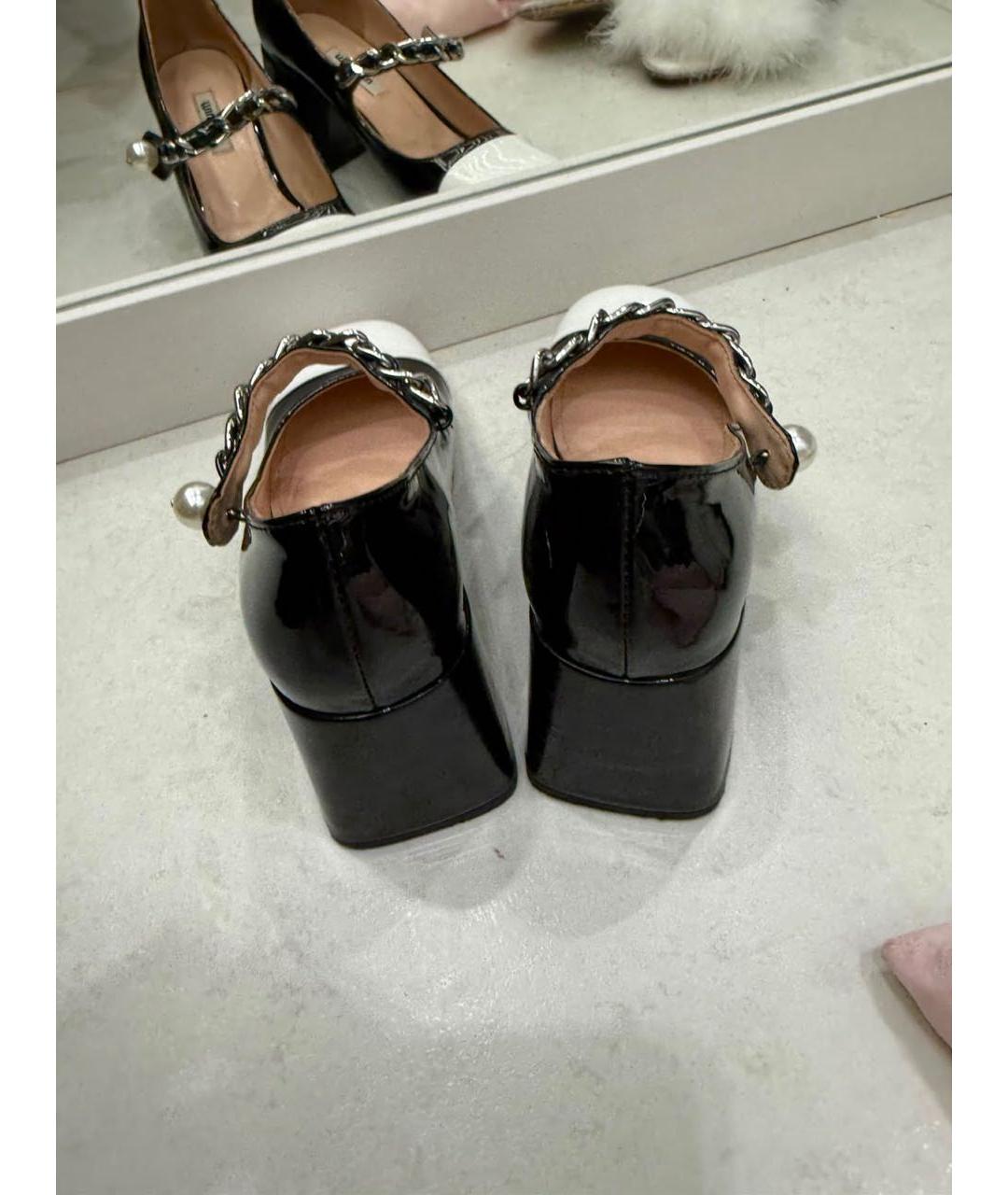 MIU MIU Черные туфли из лакированной кожи, фото 3