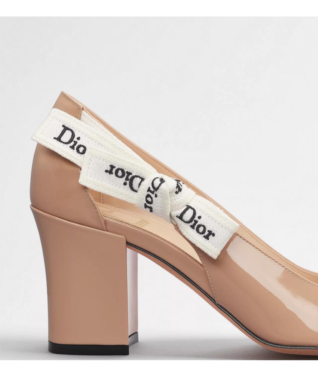 CHRISTIAN DIOR Розовые туфли из лакированной кожи, фото 4