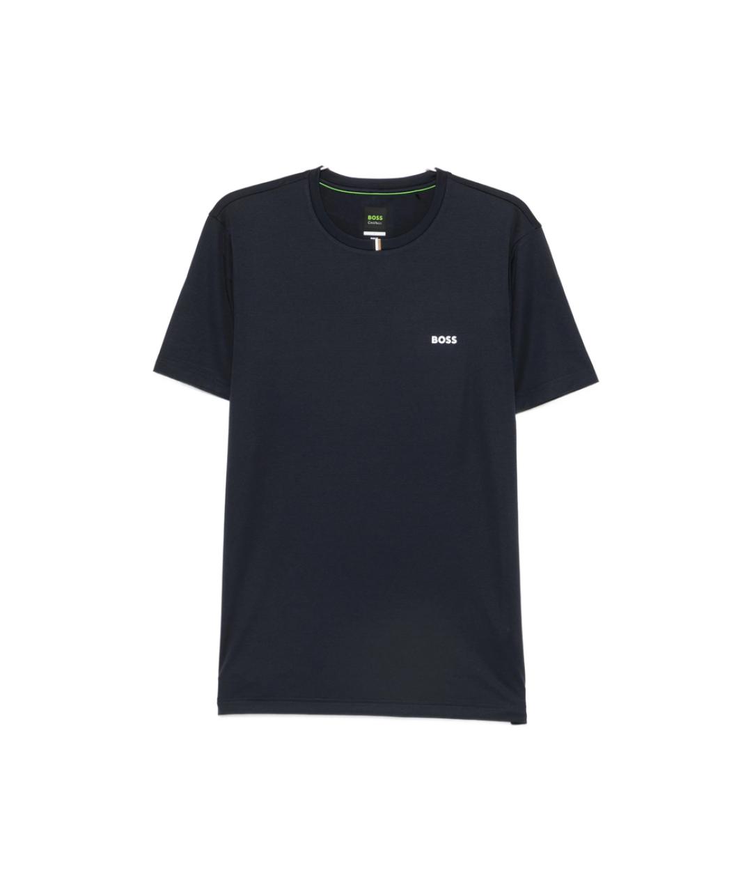 HUGO BOSS Синяя хлопко-полиэстеровая футболка, фото 1