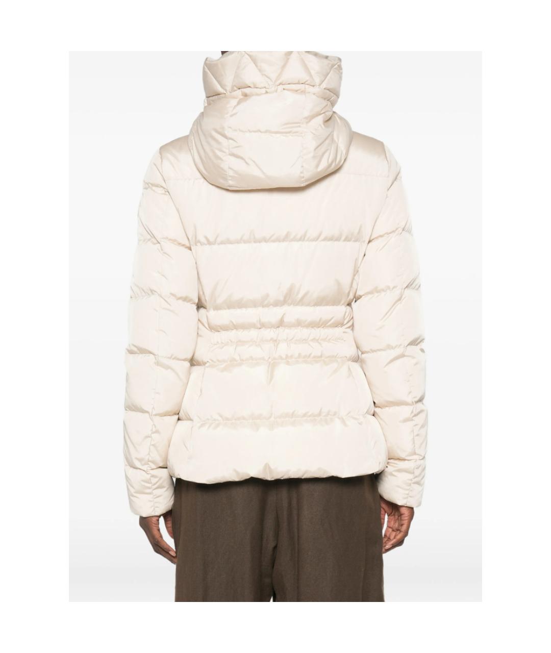 MONCLER Бежевый полиамидовый пуховик, фото 2