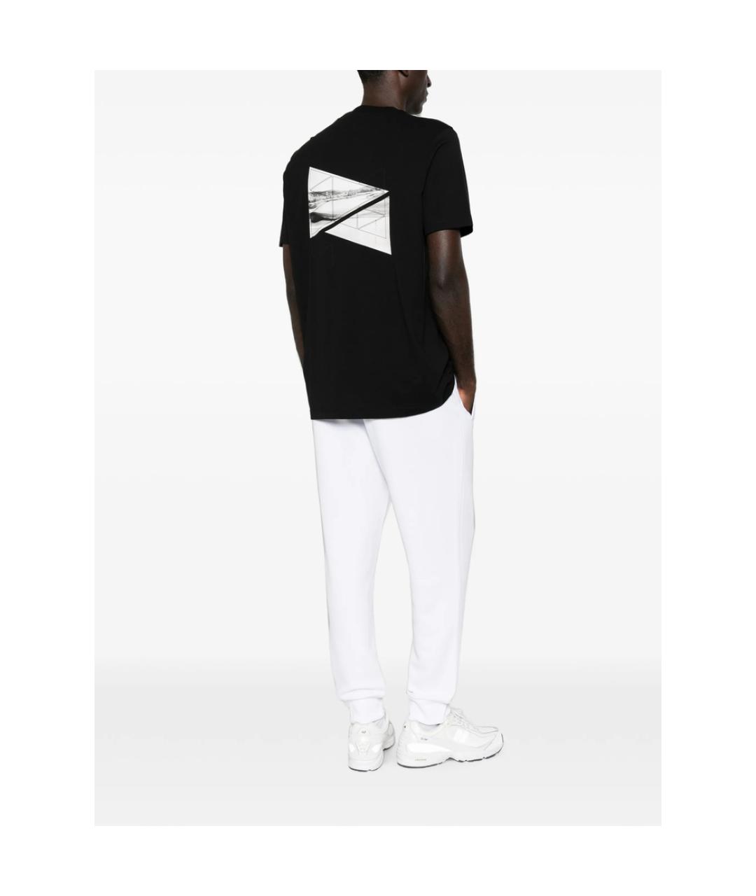 HUGO BOSS Черная хлопковая футболка, фото 2