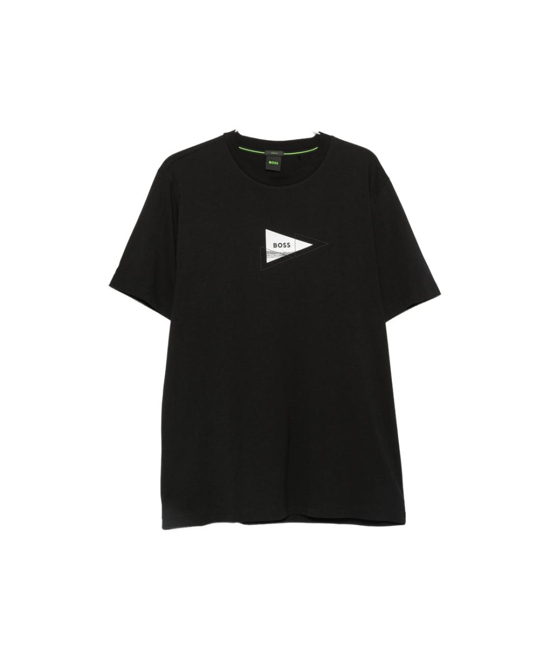HUGO BOSS Черная хлопковая футболка, фото 1