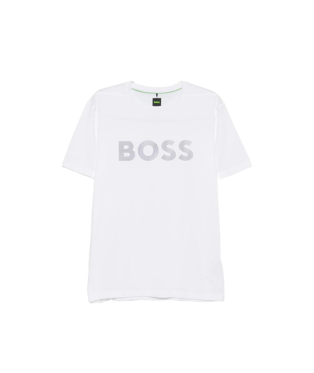 HUGO BOSS Белая синтетическая футболка, фото 1