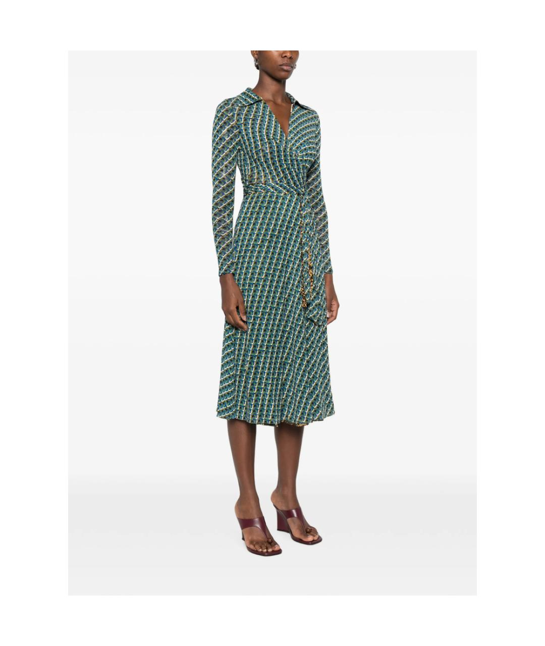 DIANE VON FURSTENBERG Мульти полиамидовое повседневное платье, фото 4