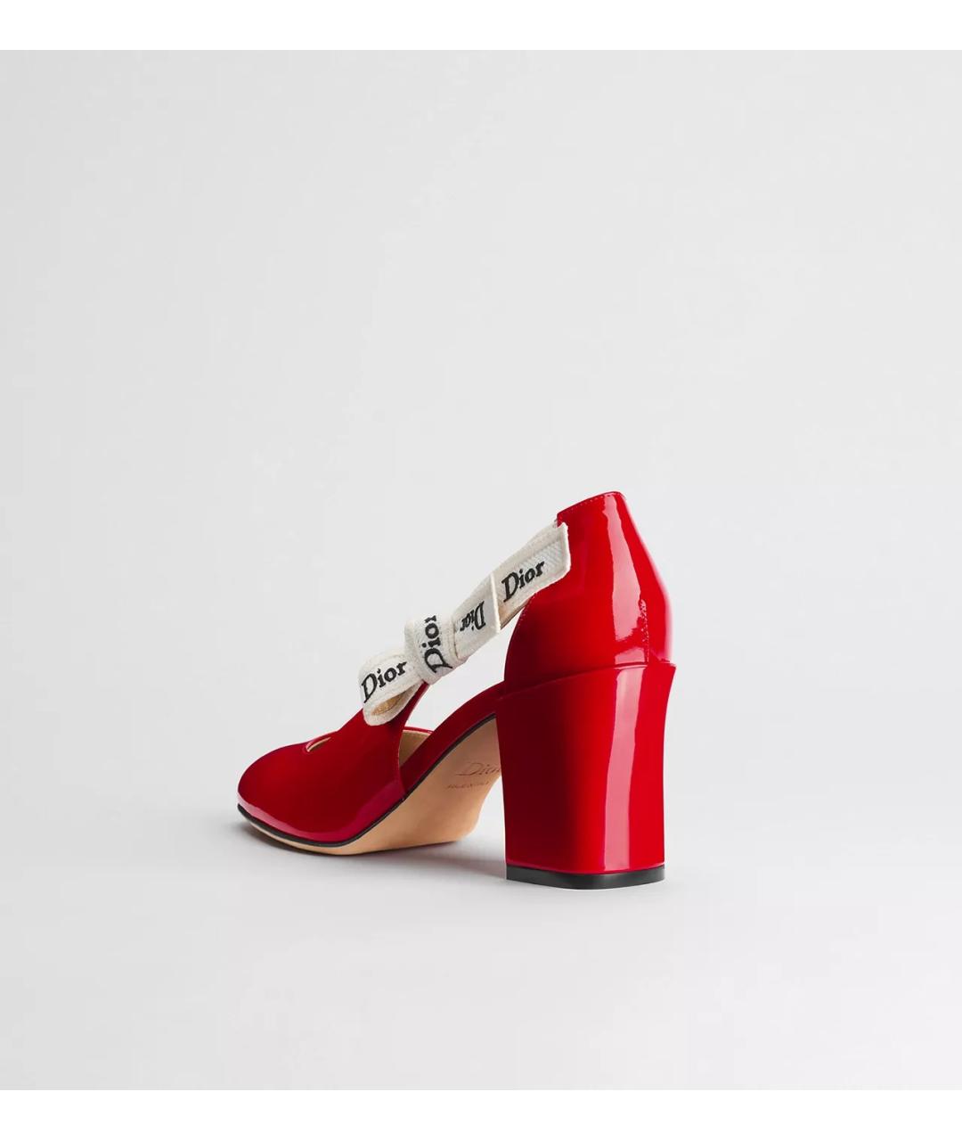 CHRISTIAN DIOR Красные туфли из лакированной кожи, фото 2