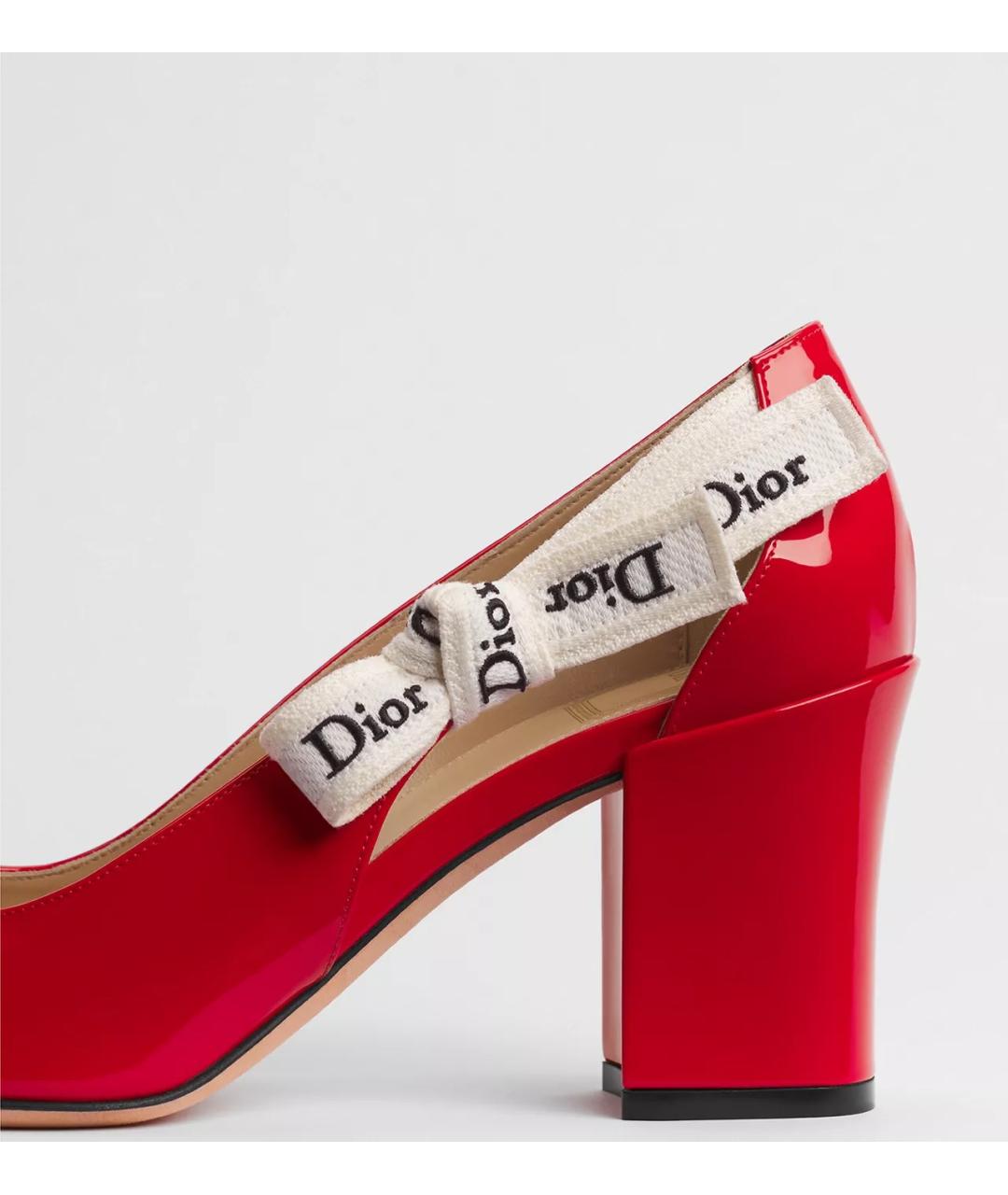 CHRISTIAN DIOR Красные туфли из лакированной кожи, фото 4