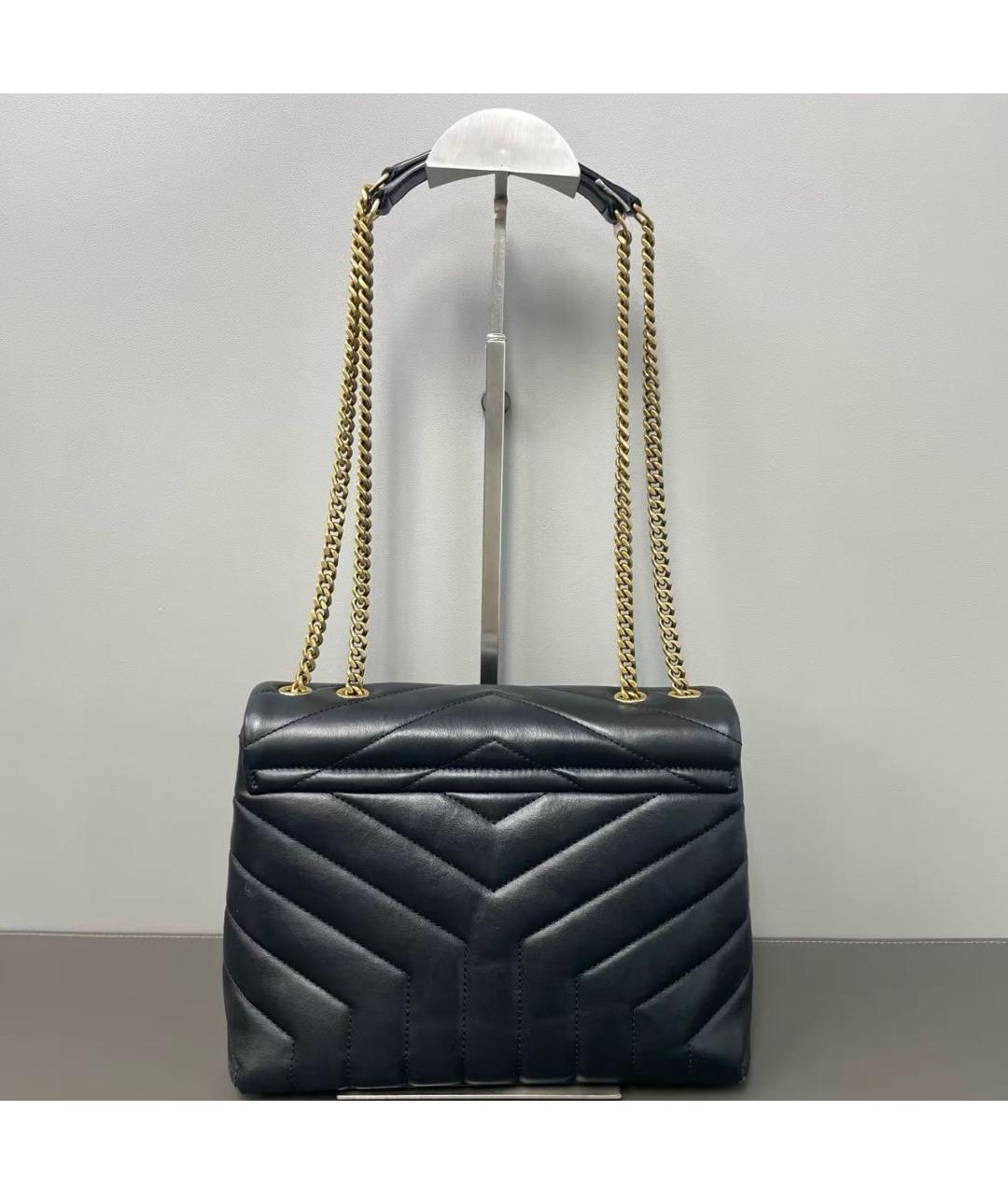 SAINT LAURENT Черная кожаная сумка тоут, фото 2