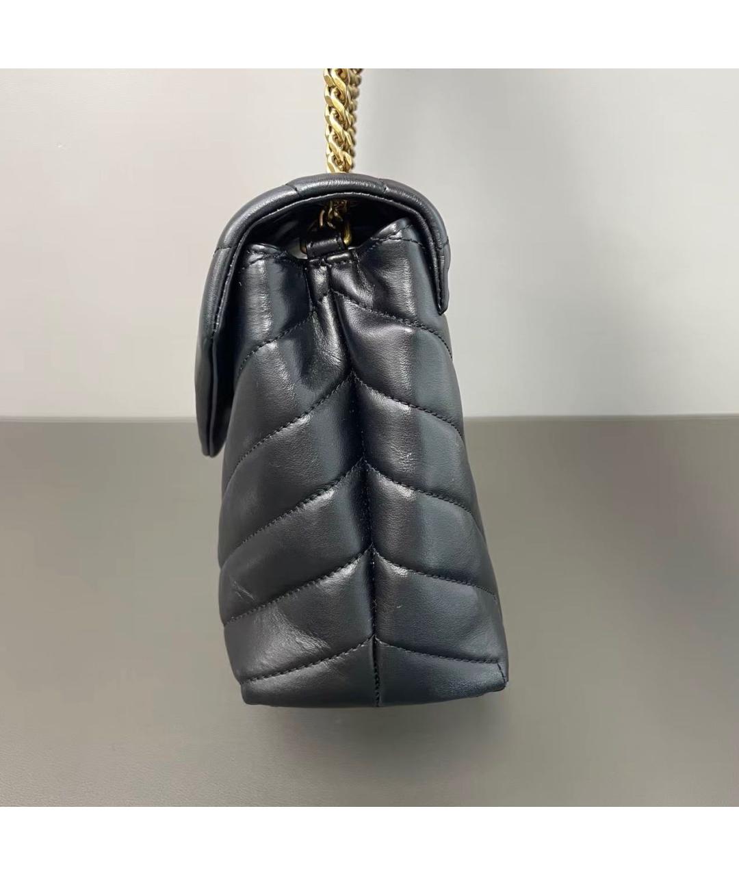 SAINT LAURENT Черная кожаная сумка тоут, фото 3