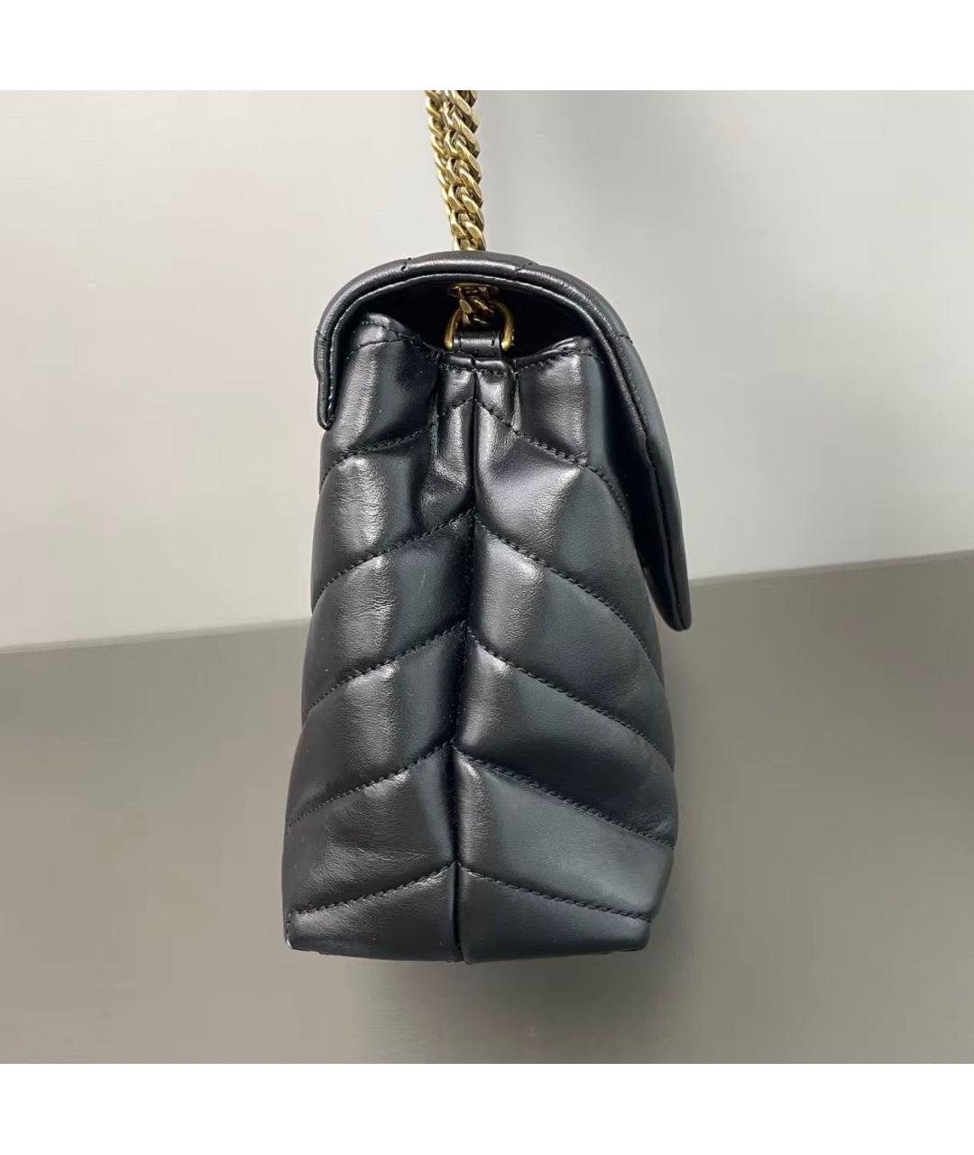 SAINT LAURENT Черная кожаная сумка тоут, фото 4