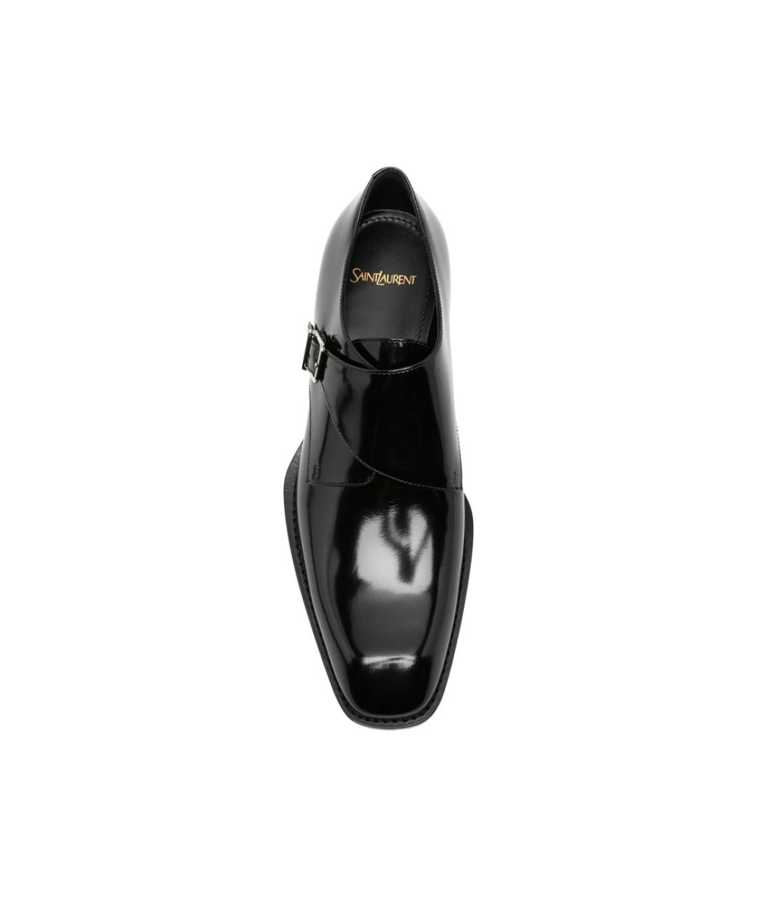 SAINT LAURENT Черные кожаные туфли, фото 4