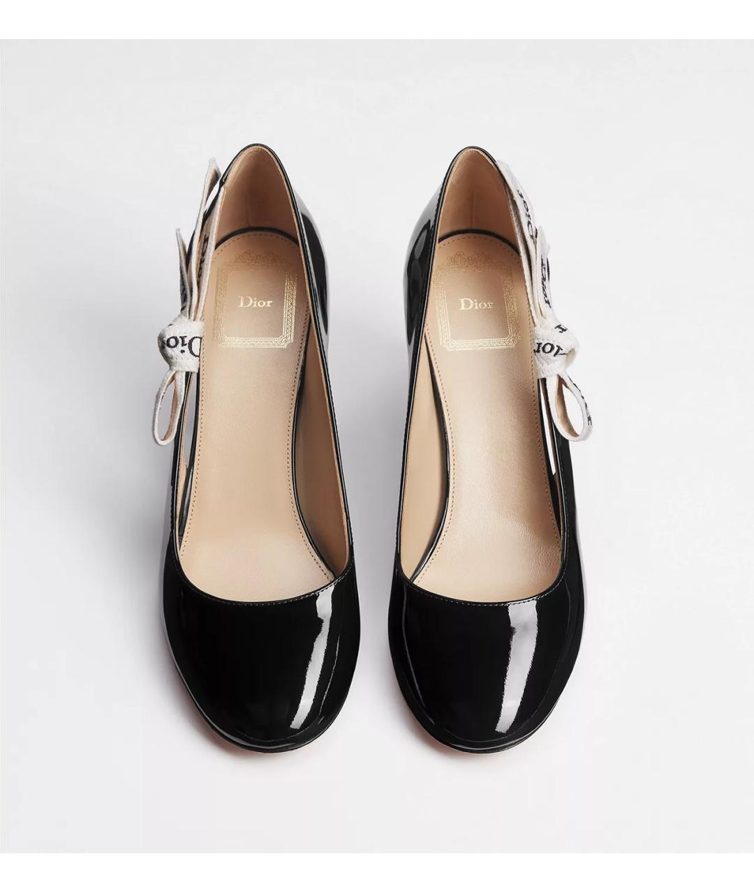 CHRISTIAN DIOR Черные туфли из лакированной кожи, фото 3