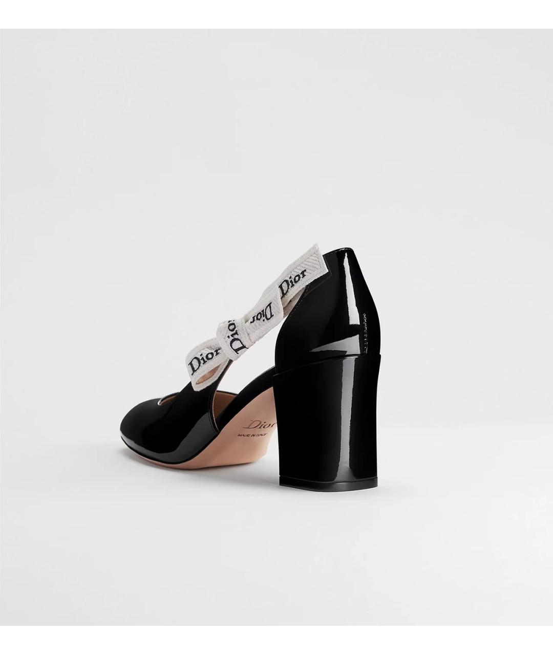 CHRISTIAN DIOR Черные туфли из лакированной кожи, фото 2