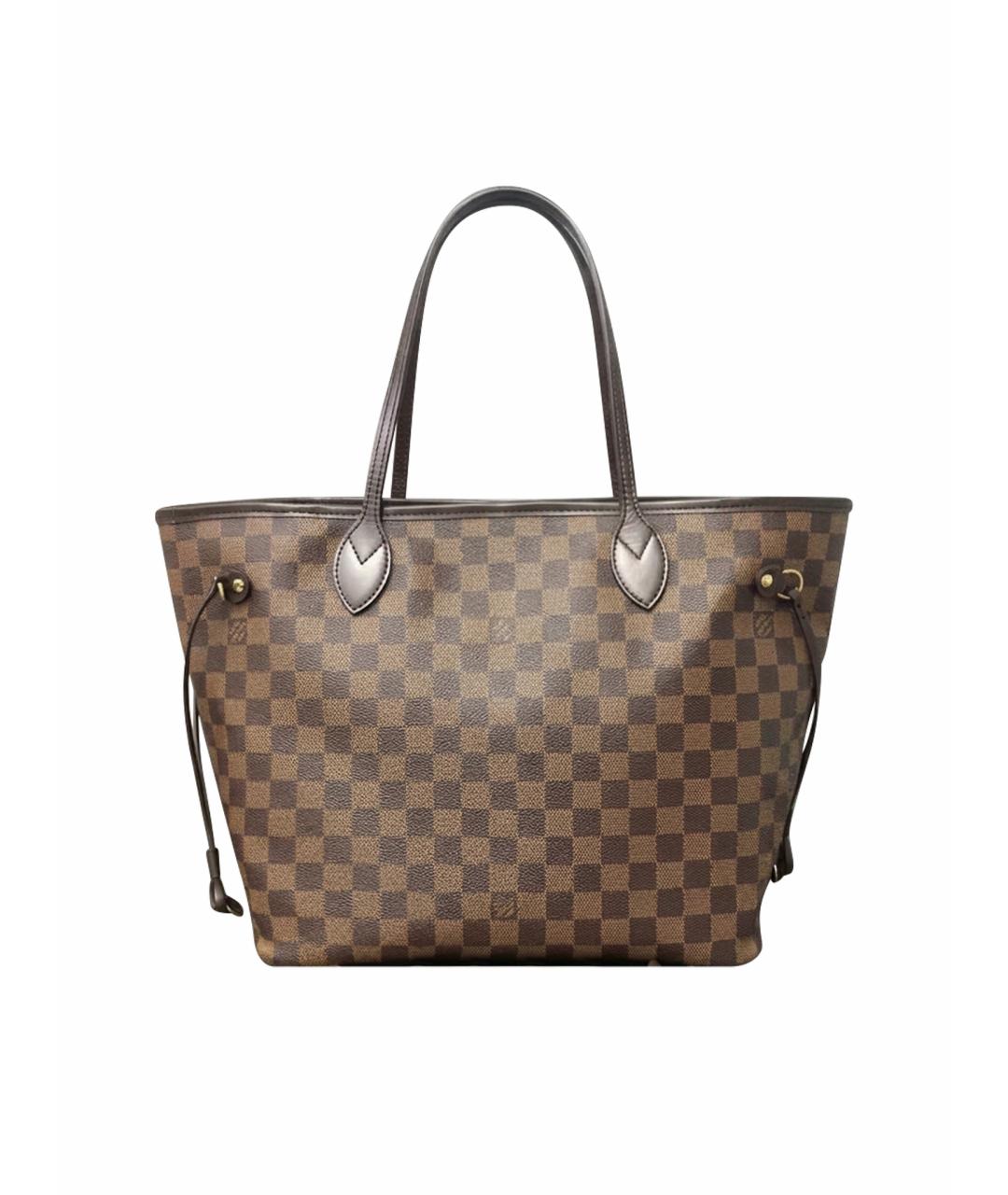 LOUIS VUITTON Коричневая кожаная сумка тоут, фото 1