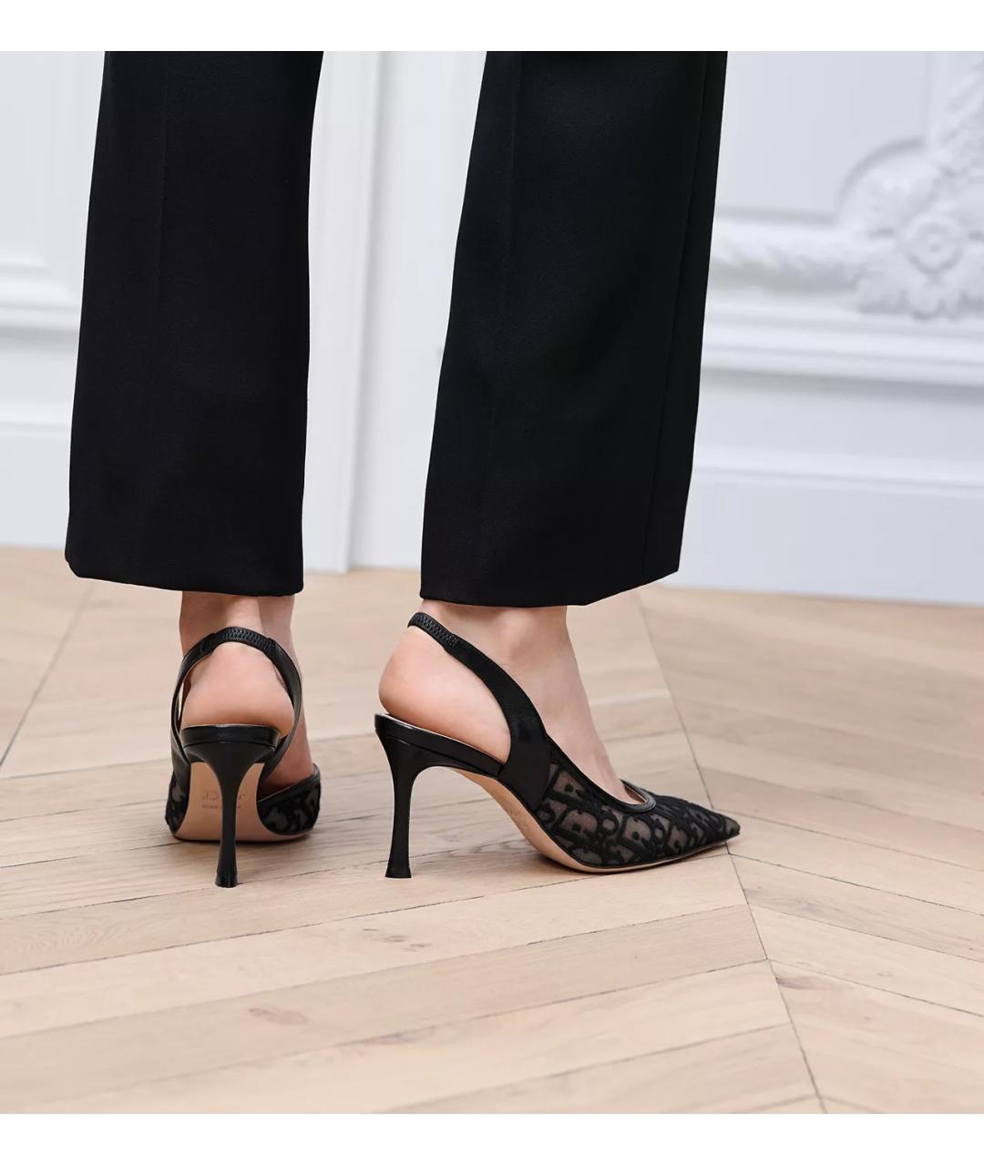 CHRISTIAN DIOR Черные текстильные туфли, фото 4