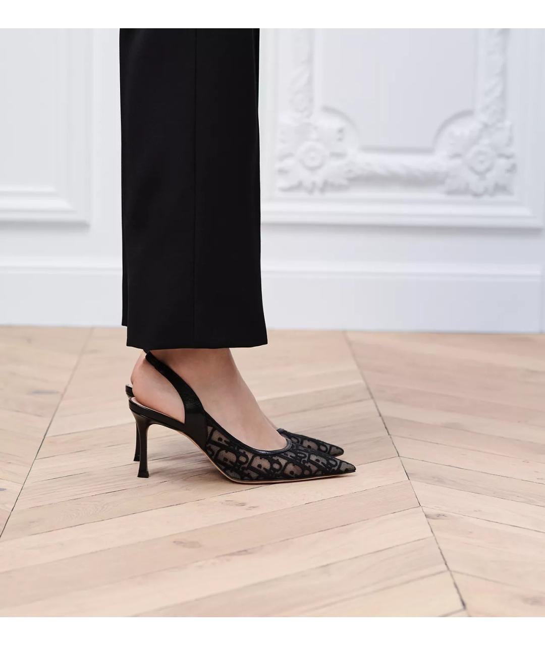 CHRISTIAN DIOR Черные текстильные туфли, фото 3