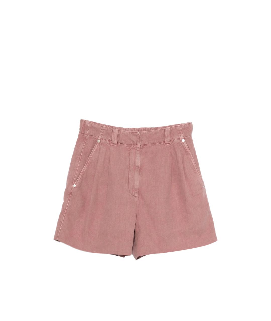 BRUNELLO CUCINELLI Розовые хлопковые шорты, фото 1
