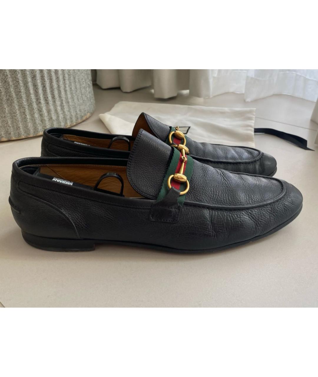 GUCCI Черные кожаные мокасины, фото 9