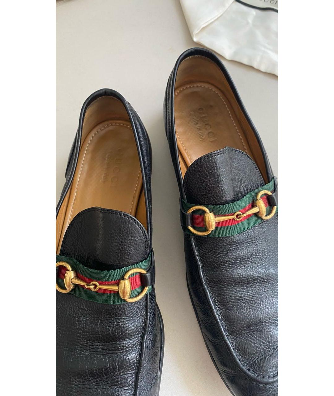 GUCCI Черные кожаные мокасины, фото 8