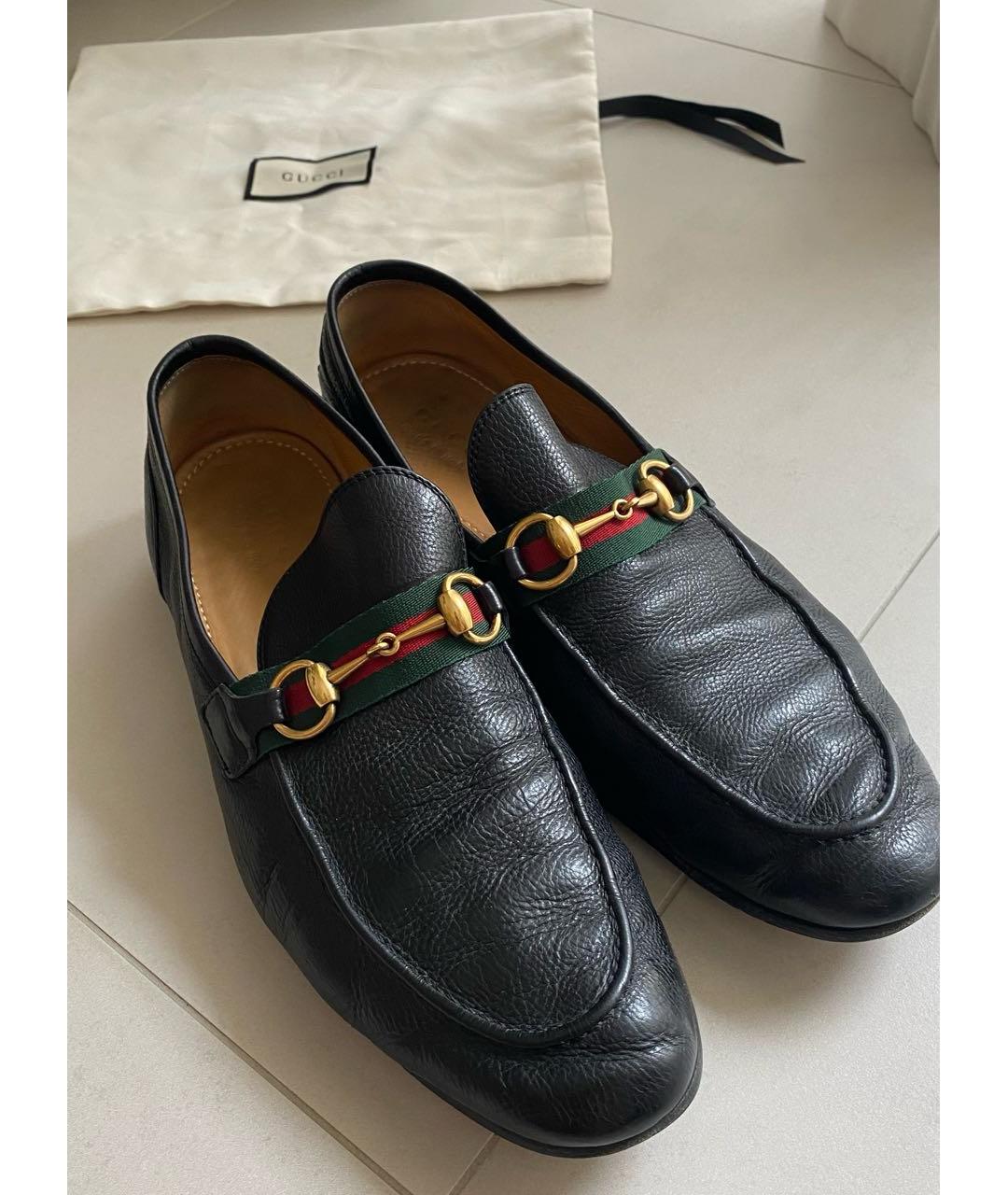 GUCCI Черные кожаные мокасины, фото 3