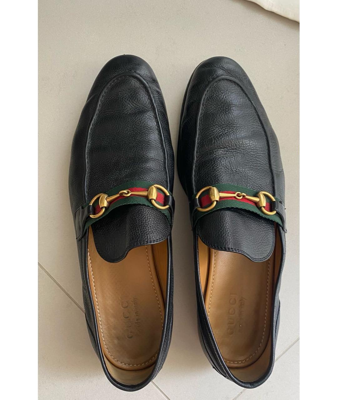 GUCCI Черные кожаные мокасины, фото 4