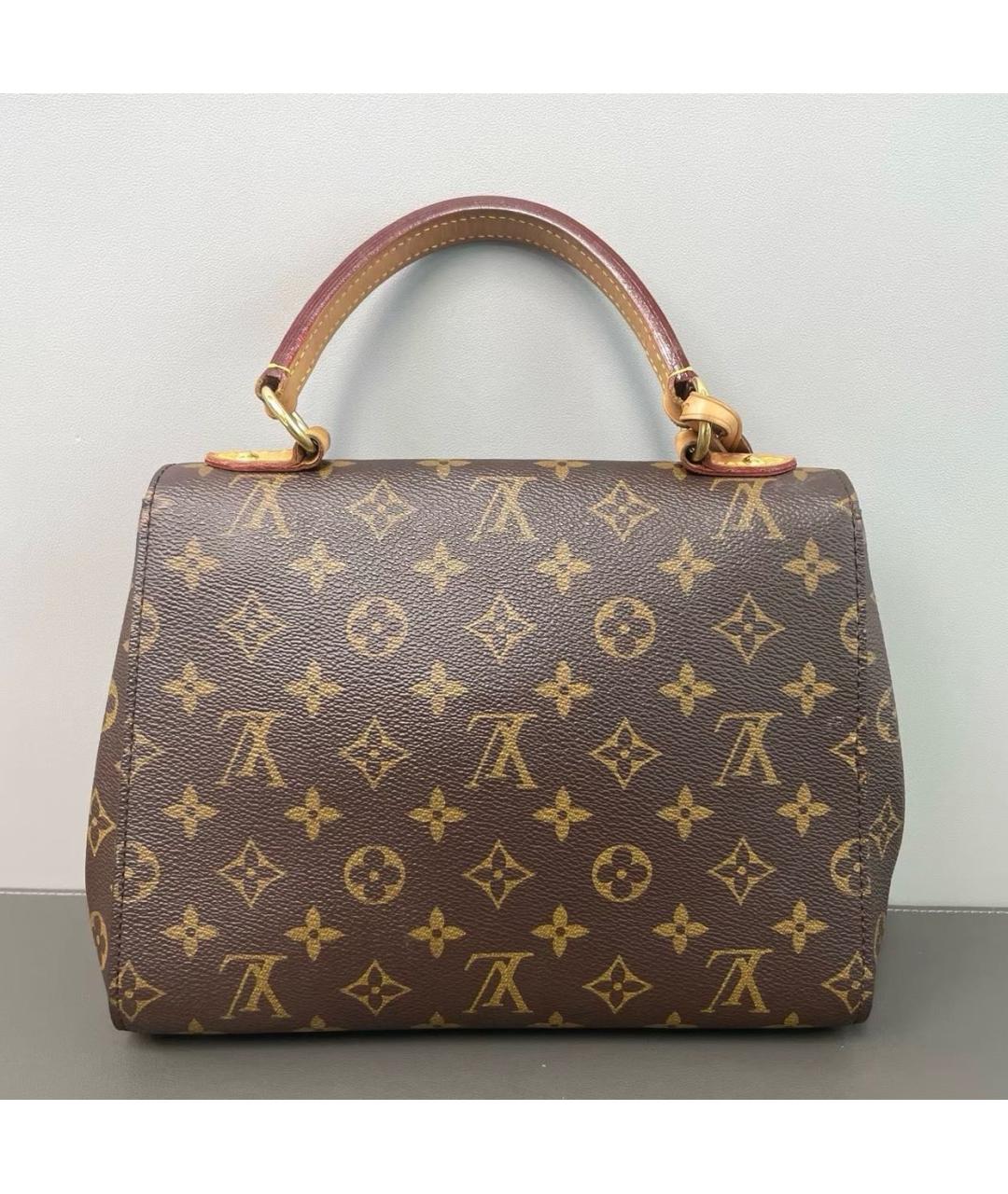 LOUIS VUITTON Коричневая кожаная сумка через плечо, фото 2