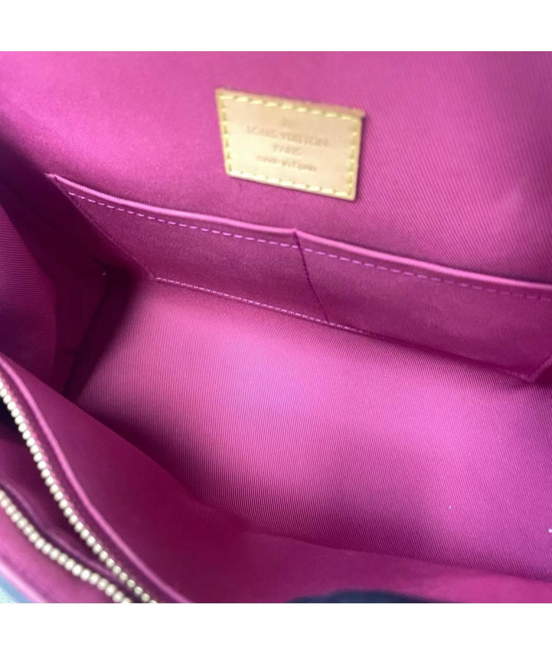 LOUIS VUITTON Коричневая кожаная сумка через плечо, фото 8