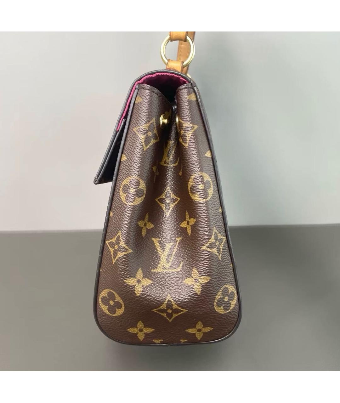 LOUIS VUITTON Коричневая кожаная сумка через плечо, фото 3