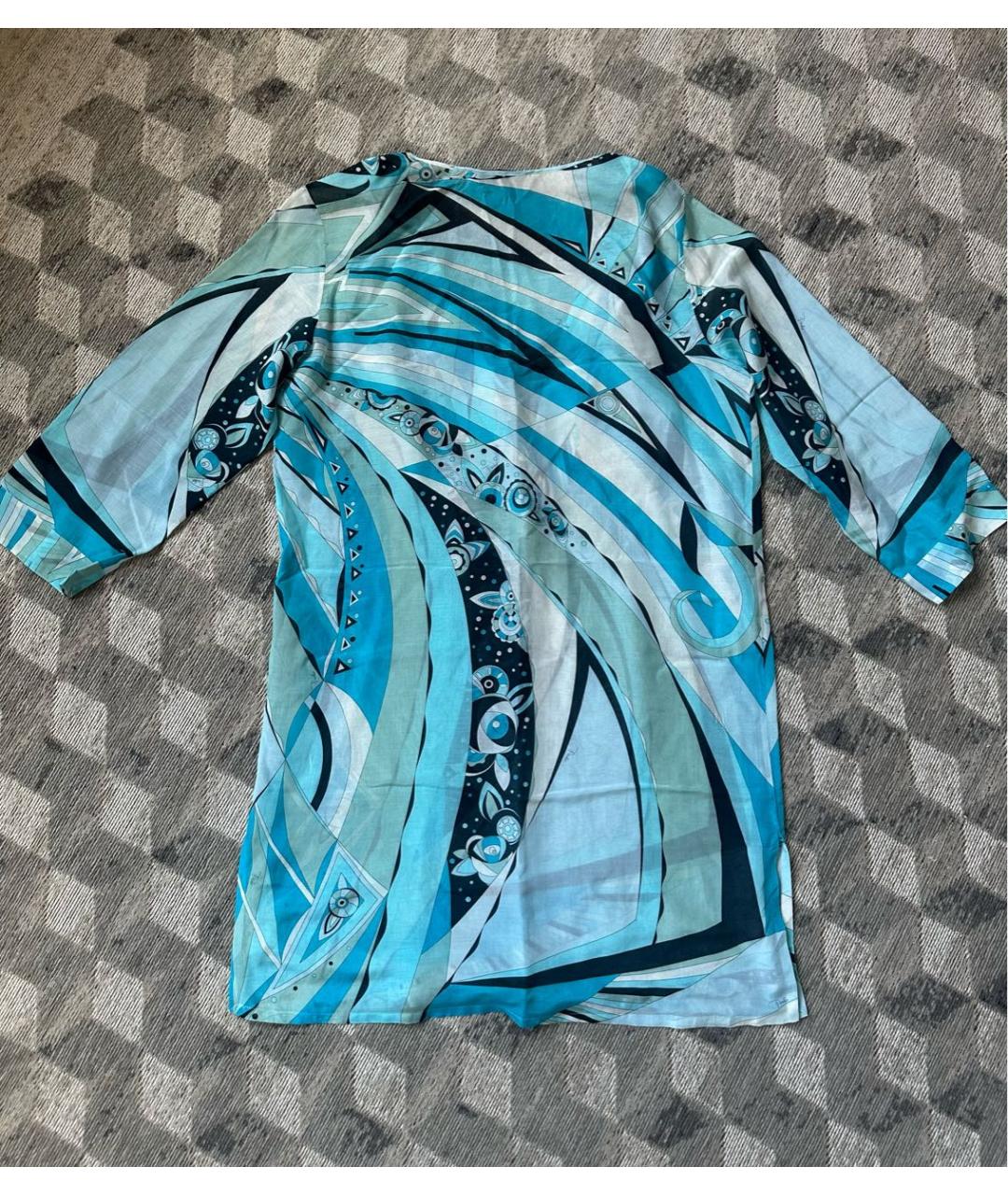 EMILIO PUCCI Голубая хлопковая туника, фото 2