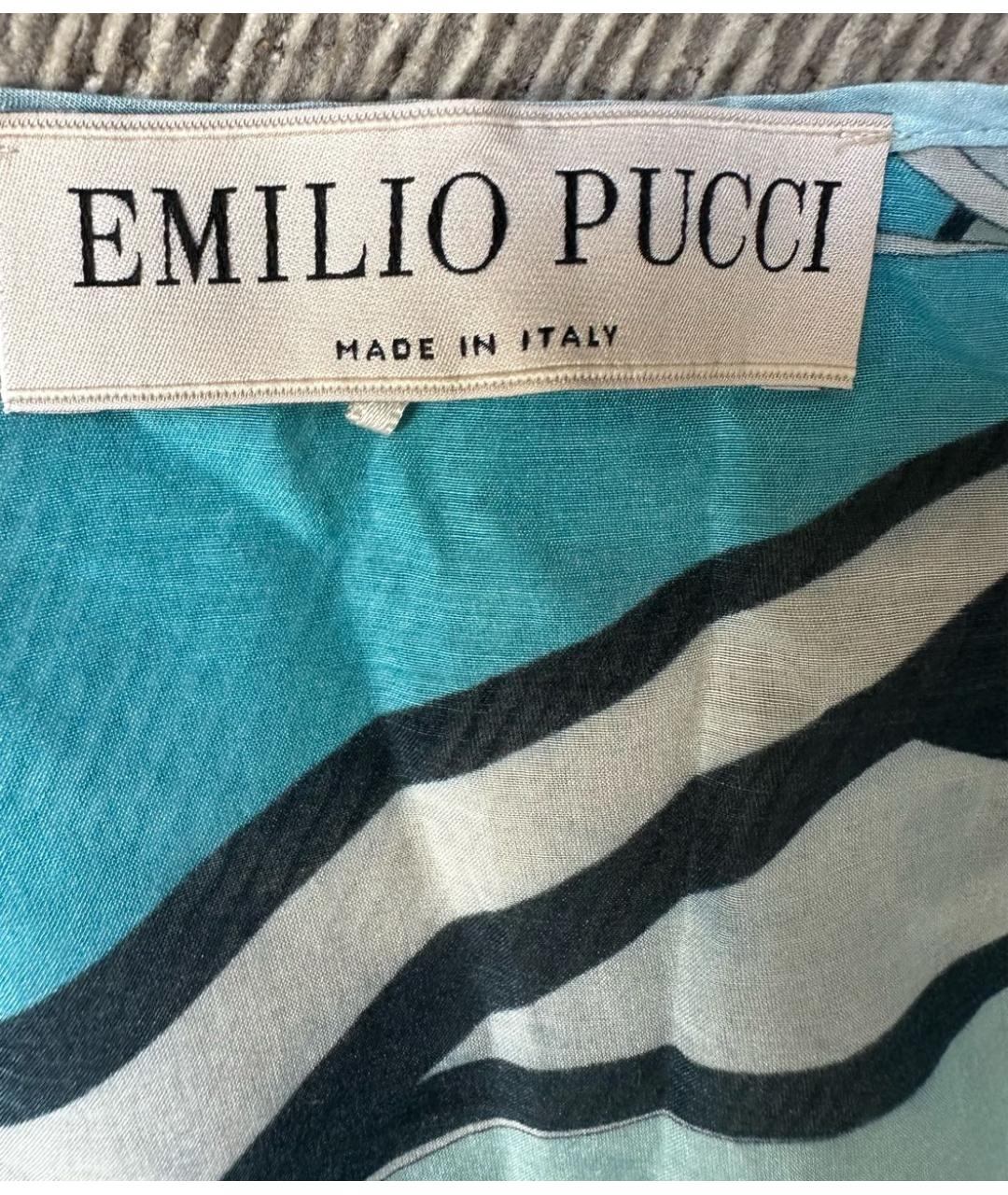 EMILIO PUCCI Голубая хлопковая туника, фото 3